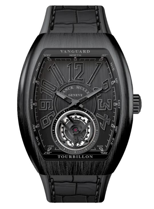 Best FRANCK MULLER Vanguard Tourbillon Full Brushed Black Titanium V 41 T TT NR BR (NR) (NR NR NR) Replica Watch